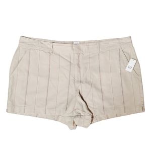 Gap Beige High Waist Striped Shorts Size 20
